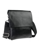Фотография Кожаная черная мужская сумка через плечо 73444S-SKE