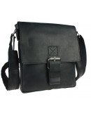 Фотография Черная кожаная мужская сумка с клапаном 73448S-1-SKE