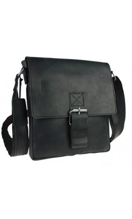 Черная кожаная мужская сумка с клапаном 73448S-1-SKE