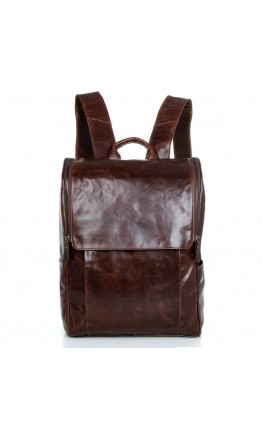 Рюкзак кожаный коричневый мужской 7344C
