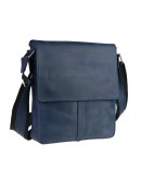 Фотография Синяя кожаная мужская сумка через плечо 73486S-1-SKE