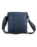 Фотография Синяя кожаная мужская сумка через плечо 73486S-1-SKE