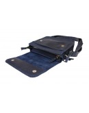 Фотография Маленькая синяя кожаная женская сумка 73525W-SKE