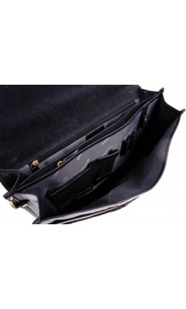 Шикарный солидный чёрный мужской портфель Katana k736804-1