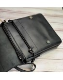 Фотография Мужская кожаная черная прочная сумка на плечо 739913-SGE