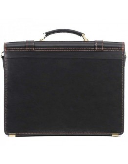 Оригинальный черный портфель из кожи 73-rvm от Manufatto