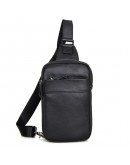 Фотография Чёрный удобный мужской рюкзак на одну шлейку 74002a-1