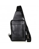 Фотография Черный кожаный рюкзак мужской - сумка 74006a