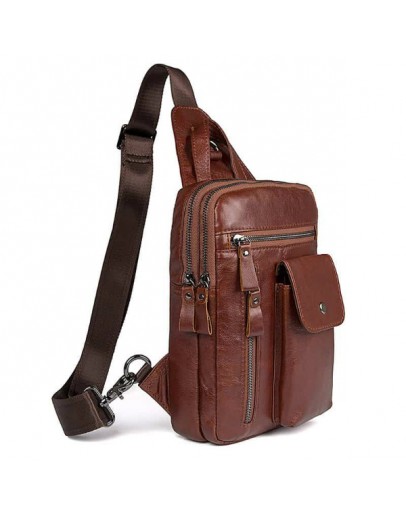 Фотография Коричневый рюкзак для мужчины на плечо 74006c