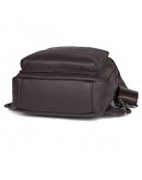 Фотография Кожаный коричневый мужской слинг - рюкзак 74012Q