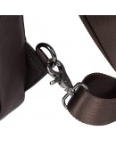 Фотография Кожаный коричневый мужской слинг - рюкзак 74012Q