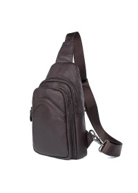 Коричневый мужской рюкзак, на одну шлейку 74013q