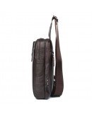 Фотография Мужской коричневый кожаный рюкзак слинг 74018C