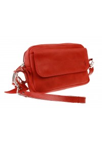 Красная женская кожаная небольшая сумка 741266-SKE