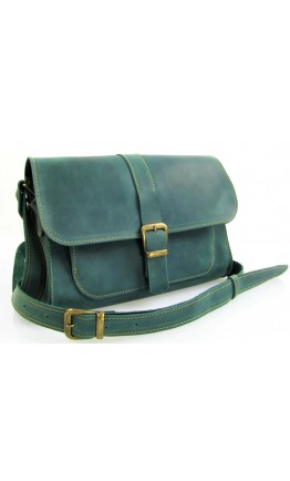Женская зеленая кожаная сумка 74149-SGE