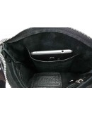 Фотография Черная мужская кожаная небольшая сумка - планшетка 74227-SKE