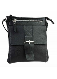 Черная мужская кожаная небольшая сумка - планшетка 74227-SKE