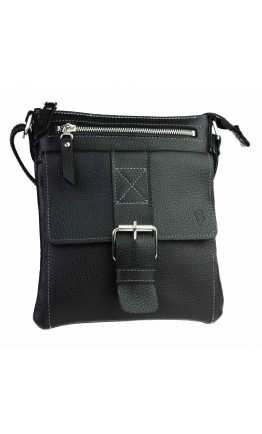 Черная мужская кожаная небольшая сумка - планшетка 74227-SKE