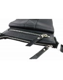 Фотография Черная мужская кожаная небольшая сумка - планшетка 74227-SKE