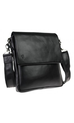 Кожаная мужская черная сумка через плечо 74433S-SKE
