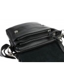 Фотография Кожаная мужская черная сумка через плечо 74433S-SKE