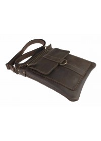 Кожаная темно-коричневая мужская сумка плншетка 748227S-SKE