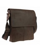 Фотография Мужская коричневая кожаная плечевая сумка 74930-SKE