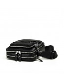 Фотография Черная удобная повседневная плечевая мужская сумка 75610A