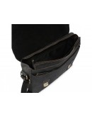 Фотография Кожаная мужская черная удобная прочная сумка 76002A-22