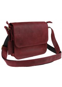 Маленькая женская кожаная сумка бордового цвета 7625W-SKE