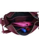 Фотография Маленькая женская кожаная сумка бордового цвета 7625W-SKE