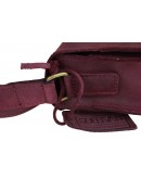 Фотография Маленькая женская кожаная сумка бордового цвета 7625W-SKE