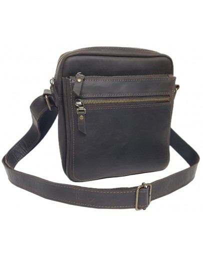 Фотография Темно-коричневая мужская сумка через плечо 77002-SGE