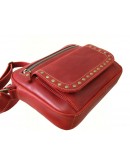 Фотография Красная женская кожаная сумка на плечо 77019-SGE