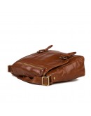 Фотография Рыжая кожаная мужская сумка на плечо 77022B-3