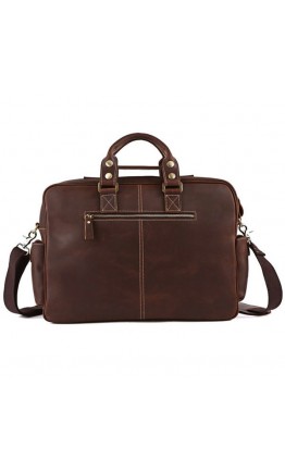 Большая повседневная мужская коричневая сумка 77028R-1