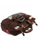 Фотография Большая повседневная мужская коричневая сумка 77028R-1
