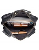 Фотография Черная кожаная многофункциональная сумка 77028A-1