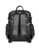 Фотография Черный кожаный мужской рюкзак - сумка на плечо 77042A