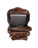 Фотография Кожаный мужской рюкзак большой коричневый 77048