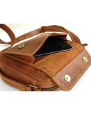 Фотография Cветло-коричевая женская кожаная сумка на плечо 77049-SGE