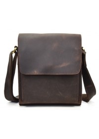 Темно-коричневая кожаная мужская сумка 77055B2-1