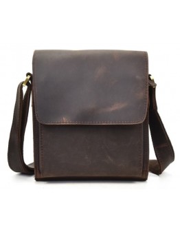 Темно-коричневая кожаная мужская сумка 77055B2-1