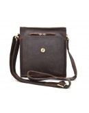 Фотография Темно-коричневая кожаная мужская сумка 77055B2-1