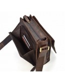 Фотография Темно-коричневая кожаная мужская сумка 77055B2-1