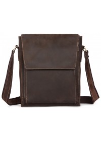 Темно-коричневая мужская сумка на плечо 77055DB