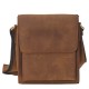 Рыжая кожаная мужская винтажная сумка 77055B3-4