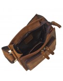Фотография Рыжая кожаная мужская винтажная сумка 77055B3-4