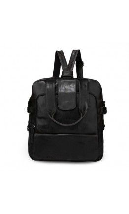 Тёмно-серо-коричневая мужская сумка рюкзак 77065J