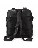 Фотография Тёмно-серо-коричневая мужская сумка рюкзак 77065J